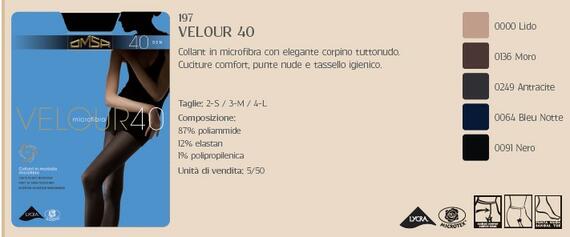 - VELOUR 40 COLLANT DONNA MICROFIBRA (S-M-L)